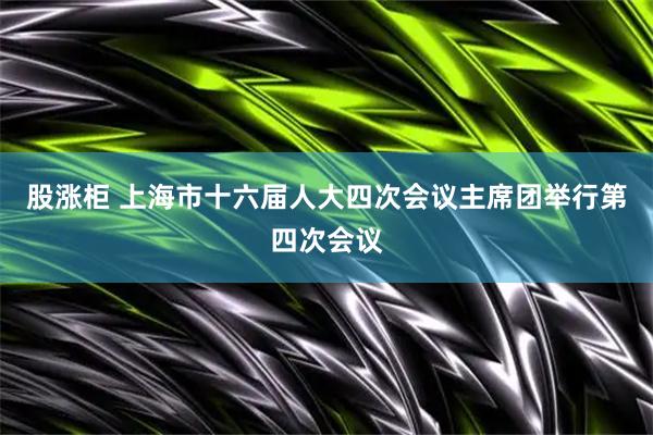 股涨柜 上海市十六届人大四次会议主席团举行第四次会议